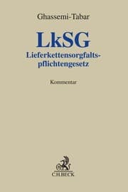 Cover von Lieferkettensorgfaltspflichtengesetz. LkSG