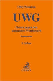 Cover von Gesetz gegen den unlauteren Wettbewerb. UWG