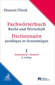 Cover von Fachwörterbuch Recht und Wirtschaft 1: Französisch - Deutsch