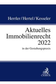 Cover von Aktuelles Immobilienrecht 2022