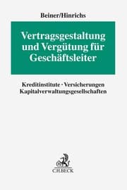 Cover von Vertragsgestaltung und Vergütung für Geschäftsleiter