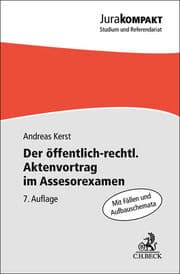 Cover von Der öffentlich-rechtliche Aktenvortrag im Assessorexamen