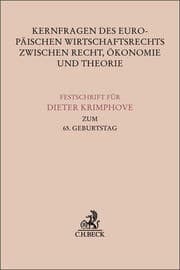 Cover von Kernfragen des Europäischen Wirtschaftsrechts zwischen Recht, Ökonomie und Theorie