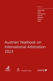 Cover von Austrian Yearbook on International Arbitration 2023