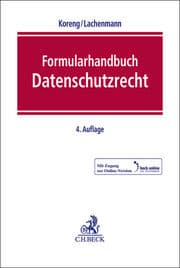 Cover von Formularhandbuch Datenschutzrecht