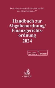 Cover von Handbuch zur Abgabenordnung / Finanzgerichtsordnung 2024. AO / FGO 2024
