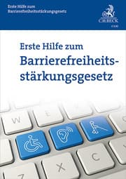 Cover von Erste Hilfe zum Barrierefreiheitsstärkungsgesetz