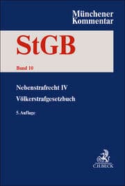 Cover von Münchener Kommentar zum Strafgesetzbuch Bd. 10: Nebenstrafrecht IV, Völkerstrafgesetzbuch