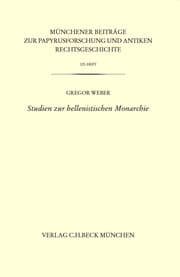 Cover von Studien zur hellenistischen Monarchie