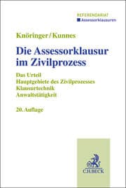 Cover von Die Assessorklausur im Zivilprozess