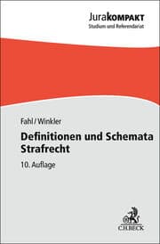 Cover von Definitionen und Schemata Strafrecht