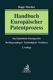 Cover von Handbuch Europäischer Patentprozess