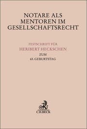 Cover von Notare als Mentoren im Gesellschaftsrecht