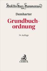 Cover von Grundbuchordnung. GBO