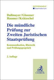 Cover von Die mündliche Prüfung zur Zweiten Juristischen Staatsprüfung