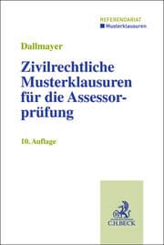 Cover von Zivilrechtliche Musterklausuren für die Assessorprüfung
