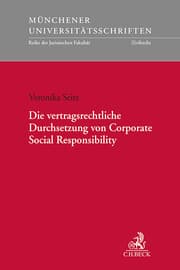 Cover von Die vertragsrechtliche Durchsetzung von Corporate Social Responsibility