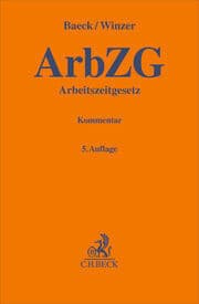 Cover von Arbeitszeitgesetz. ArbZG