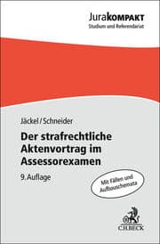 Cover von Der strafrechtliche Aktenvortrag im Assessorexamen