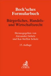Cover von Beck'sches Formularbuch Bürgerliches, Handels- und Wirtschaftsrecht