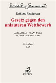 Cover von Gesetz gegen den unlauteren Wettbewerb. UWG