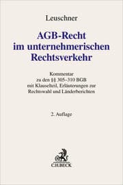 Cover von AGB-Recht im unternehmerischen Rechtsverkehr