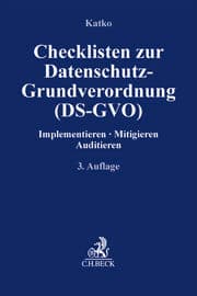 Cover von Checklisten zur Datenschutz-Grundverordnung (DS-GVO)