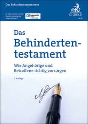 Cover von Das Behindertentestament