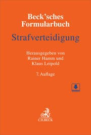 Cover von Beck'sches Formularbuch Strafverteidigung
