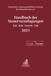 Cover von Handbuch der Steuerveranlagungen