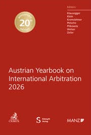 Cover von Austrian Yearbook on International Arbitration 2026