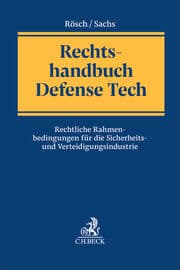 Cover von Rechtshandbuch Defense Tech