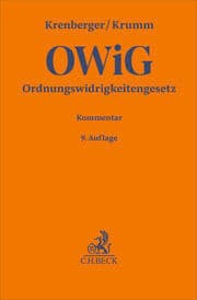 Cover von Ordnungswidrigkeitengesetz. OWiG