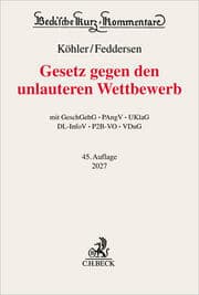 Cover von Gesetz gegen den unlauteren Wettbewerb. UWG