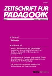 Cover von Zeitschrift für Pädagogik 1/2014