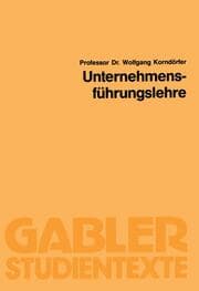 Cover von Unternehmensführungslehre