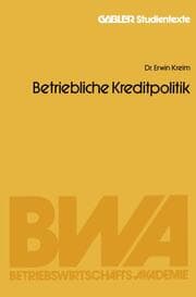 Cover von Betriebliche Kreditpolitik