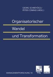 Cover von Organisatorischer Wandel und Transformation