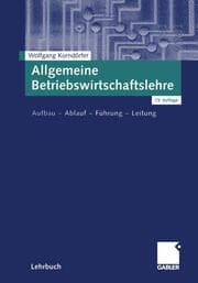 Cover von Allgemeine Betriebswirtschaftslehre