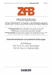 Cover von Privatisierung von öffentlichen Unternehmen