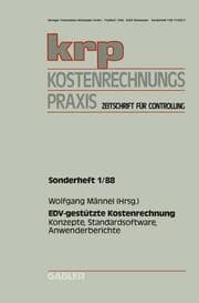 Cover von EDV-gestützte Kostenrechnung