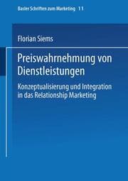 Cover von Preiswahrnehmungen von Dienstleistungen