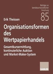 Cover von Organisationsformen des Wertpapierhandels