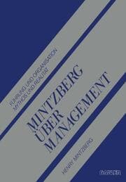 Cover von Mintzberg über Management