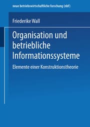 Cover von Organisation und betriebliche Informationssysteme