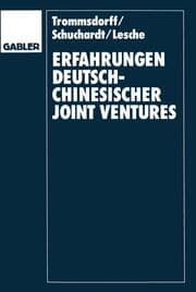 Cover von Erfahrungen deutsch-chinesischer Joint Ventures
