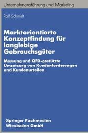 Cover von Marktorientierte Konzeptfindung für langlebige Gebrauchsgüter