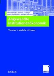 Cover von Angewandte Institutionenökonomik