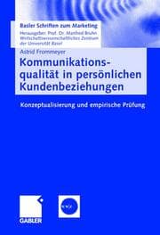 Cover von Kommunikationsqualität in persönlichen Kundenbeziehungen