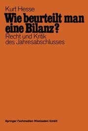 Cover von Wie beurteilt man eine Bilanz?
